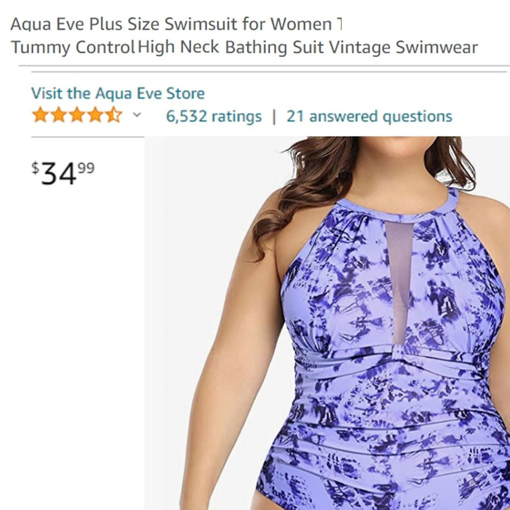 AQUA EVE "Tie Dye" Tummy Control One Piece Bathing Suit  NEW WITH TAGS! - Picture 10 of 13